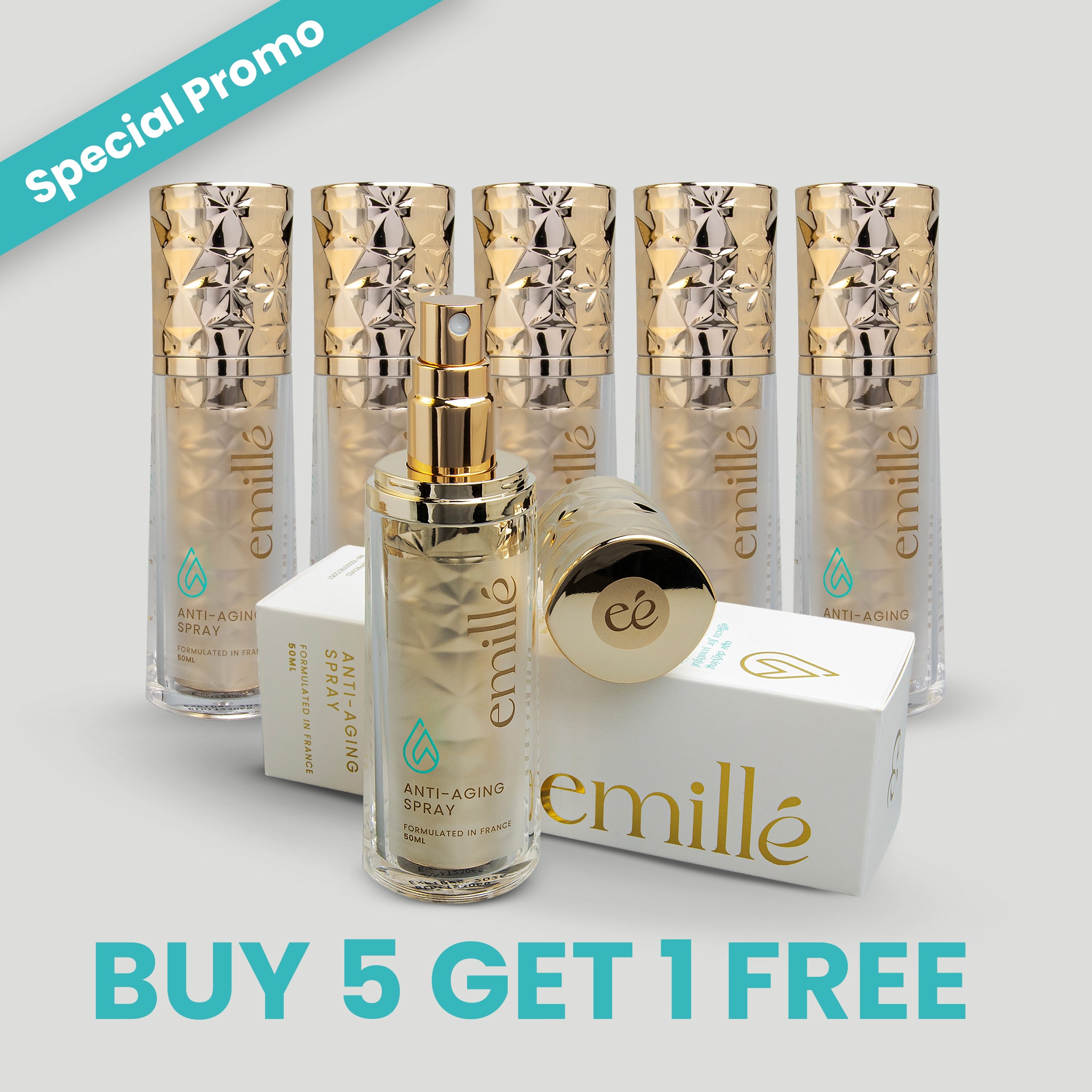 Buy 5 get 1 FREE! emille anti-aging spray 50ml